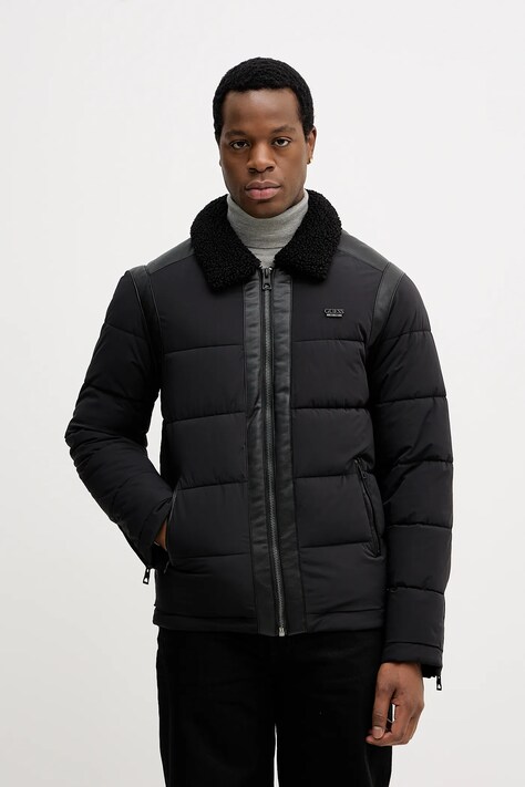 Guess kurtka kolor czarny przejściowa M5BL2C W2762