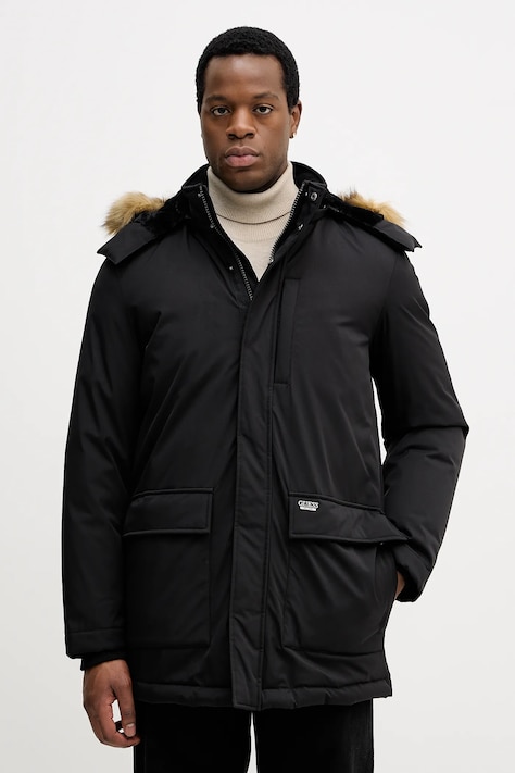 Guess kurtka puchowa kolor czarny zimowa M5BL2G W2712