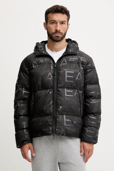 EA7 Emporio Armani kurtka kolor czarny zimowa AF15969.7M000697