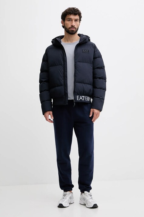 EA7 Emporio Armani kurtka kolor granatowy zimowa AF15951.7M000710