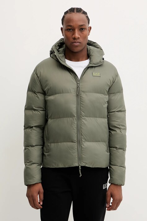EA7 Emporio Armani kurtka kolor zielony zimowa AF15956.7M000694