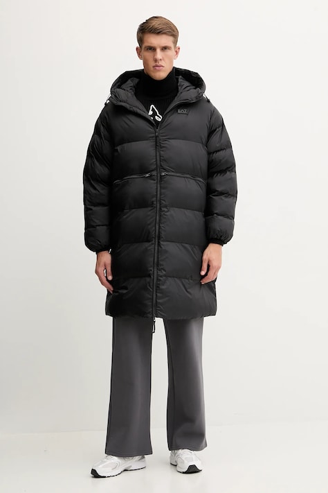 Bunda EA7 Emporio Armani čierna farba, zimná, AF15956.7M000695