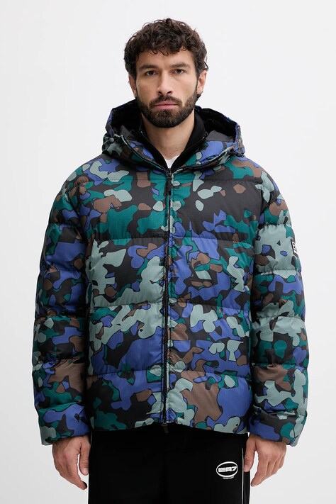 EA7 Emporio Armani geacă culoarea verde, de iarna, AF16825.7M000712