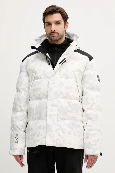 EA7 Emporio Armani kurtka narciarska puchowa kolor biały AF15918.7M000452
