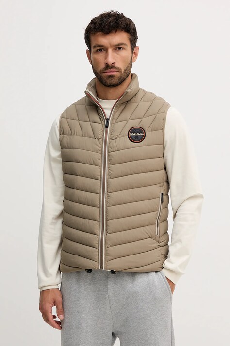 Napapijri vesta A-Lapaz culoarea verde, de tranzitie, NP0A4IA6N1T1