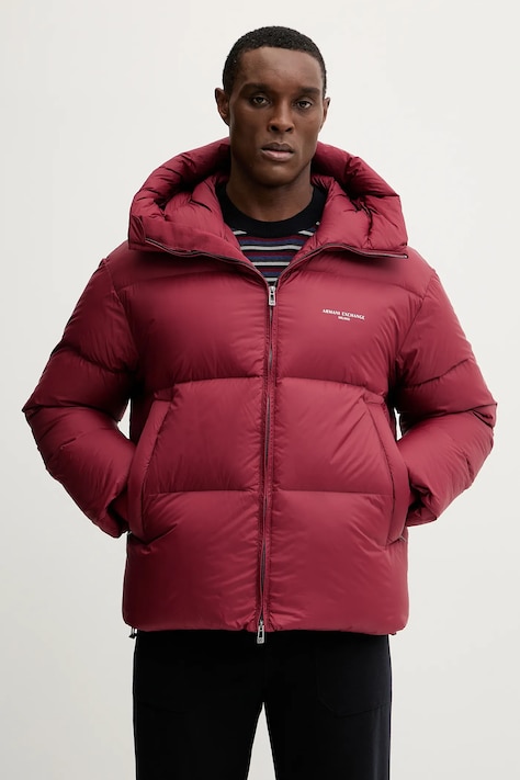 Armani Exchange kurtka puchowa kolor bordowy zimowa XM001115 AF16589