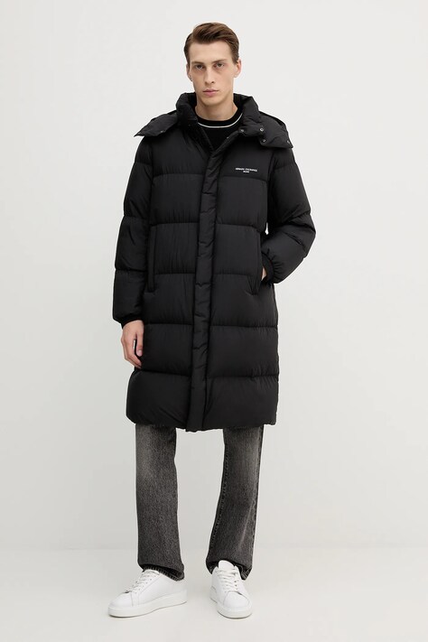 Armani Exchange kurtka puchowa kolor czarny zimowa XM001846 AF16340