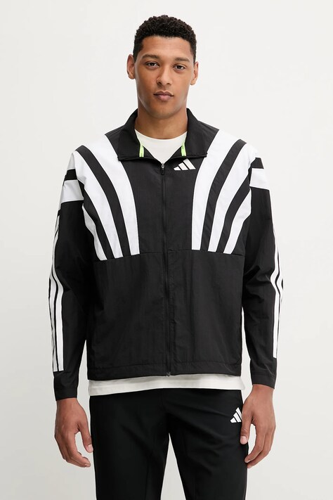 adidas Performance kurtka do biegania Adizero kolor czarny przejściowa oversize HZ3692
