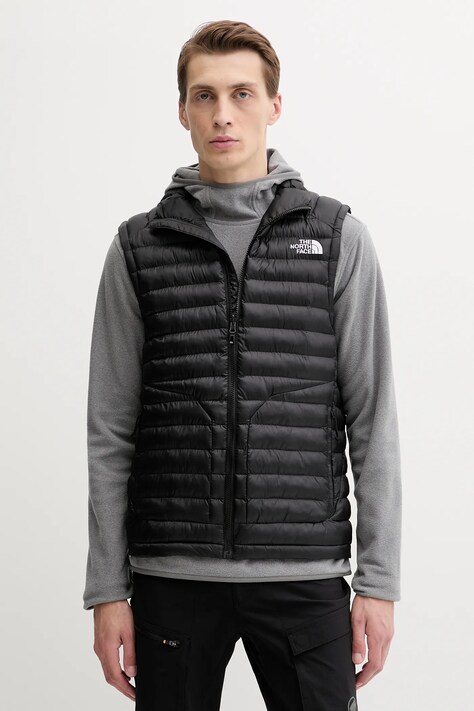 The North Face vestă Huila culoarea negru, de tranziție, NF0A8DW4JK31