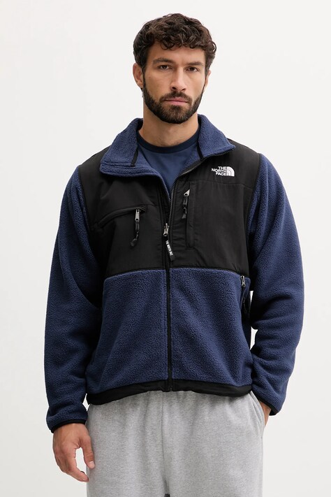 The North Face bluza polarowa Retro Denali męska kolor granatowy z aplikacją NF0A88XH92A1