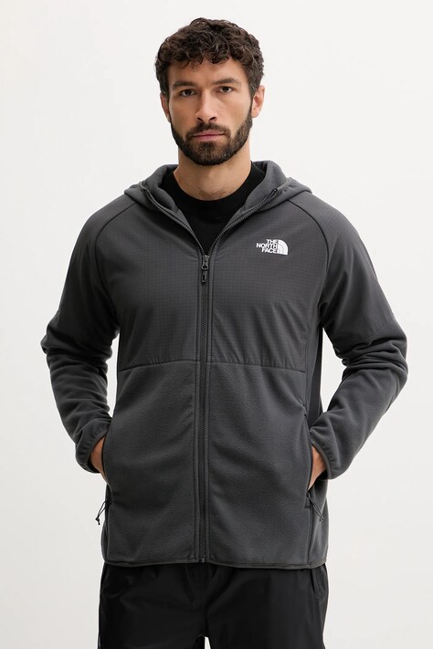 The North Face bluza polarowa Glacier Heavyweight kolor czarny z nadrukiem NF0A89JJU8M1