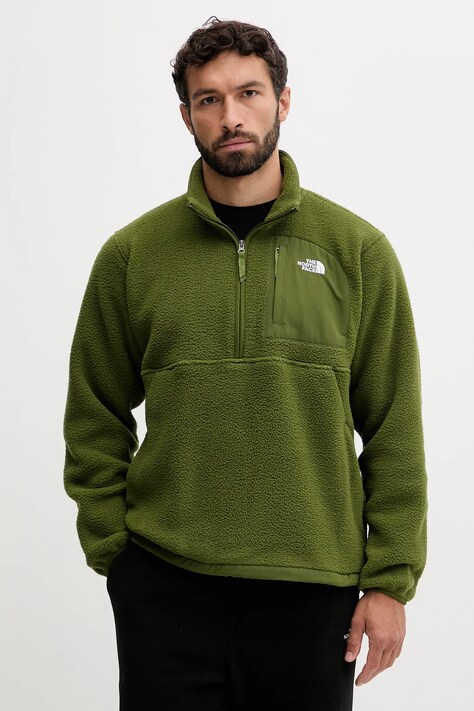 The North Face bluza kolor zielony gładka NF0A8FKPGZ21