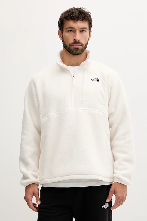 Fleecová mikina The North Face béžová farba, jednofarebná, NF0A8FKPQLI1