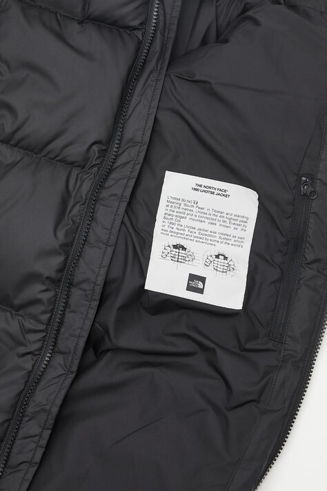 Páperová bunda The North Face Lhotse čierna farba, zimná, NF0A3Y23GOE1