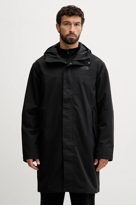 Nepromokavá bunda The North Face Nukabira černá barva, přechodná, NF0A8DWCJK31