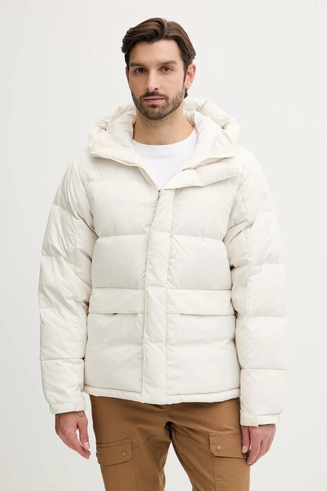 The North Face kurtka puchowa HMLYN kolor beżowy zimowa oversize NF0A8EBHQLI1