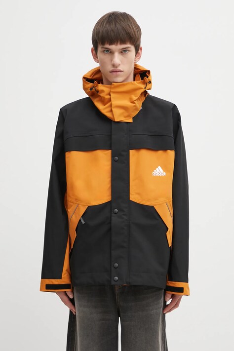 adidas Originals kurtka EQT Jkt kolor pomarańczowy przejściowa oversize JV7655