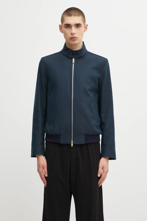 Paul Smith kurtka z dodatkiem wełny kolor granatowy przejściowa M1R-603Z-T02808