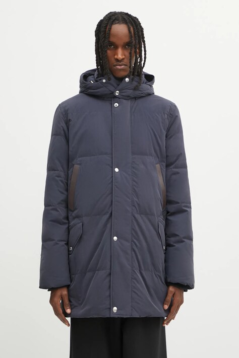 Paul Smith kurtka puchowa 0 kolor granatowy zimowa M1R-652Z-T02806