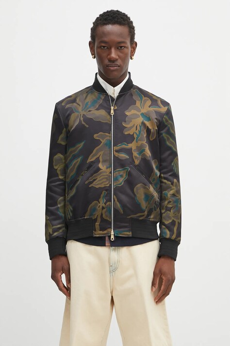 Paul Smith kurtka bomber kolor brązowy przejściowa M1R-275U-T02704