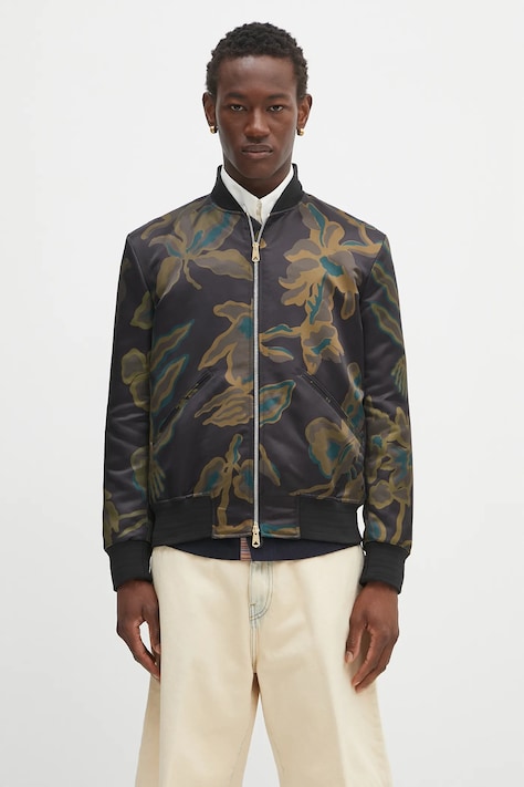 Paul Smith kurtka bomber kolor brązowy przejściowa M1R-275U-T02704