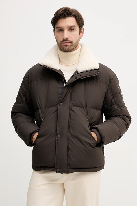 MOOSE KNUCKLES kurtka puchowa EVEREST kolor brązowy zimowa M35MJ107