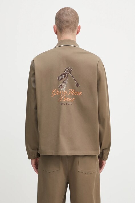 Куртка Drôle de Monsieur La Veste Grand HUtel колір зелений демісезонна H.JT235.CO214