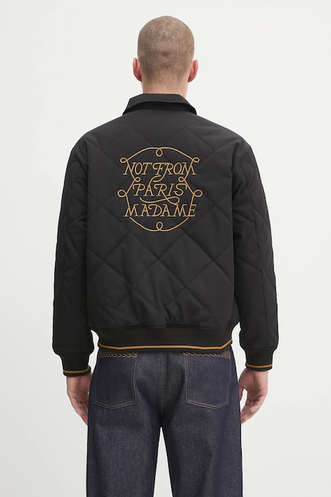 Drôle de Monsieur kurtka La Veste Slogan Tresses kolor czarny zimowa H.JT236.PL163