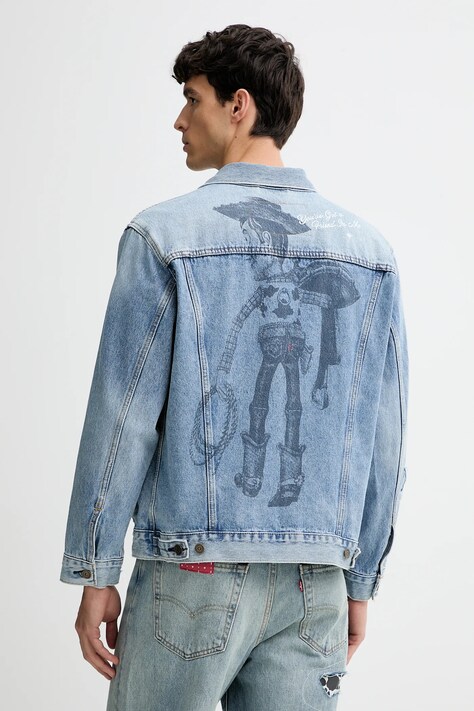 Džínová bunda Levi's modrá barva, přechodná, 0034J