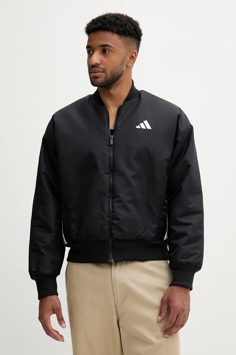 adidas kurtka bomber Stadium kolor czarny zimowa oversize JN1825