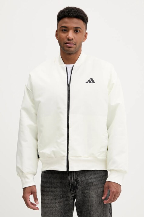 adidas kurtka bomber Stadium kolor beżowy przejściowa JX5638