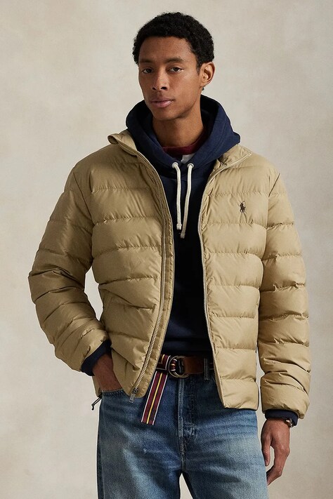 Bunda Polo Ralph Lauren béžová barva, přechodná, 710967774