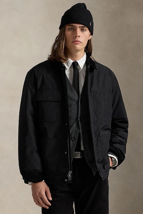 Polo Ralph Lauren rövid kabát fekete, átmeneti, 710968141