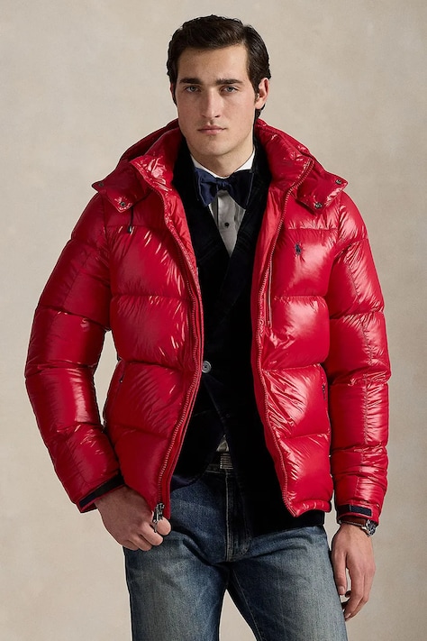 Polo Ralph Lauren geacă culoarea bordo, de iarnă, 710968281