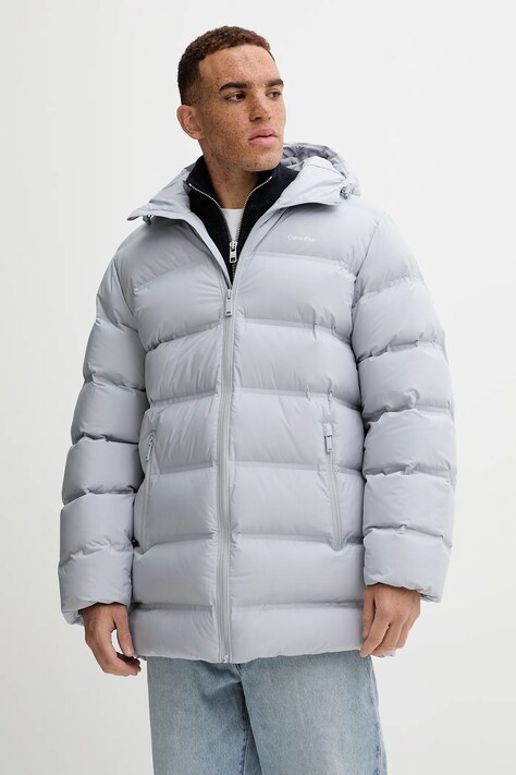 Пухова куртка Calvin Klein колір сірий зимова LV04LD516G