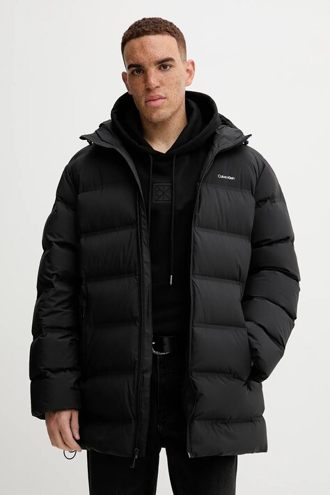 Пухова куртка Calvin Klein колір чорний зимова LV04LD516G