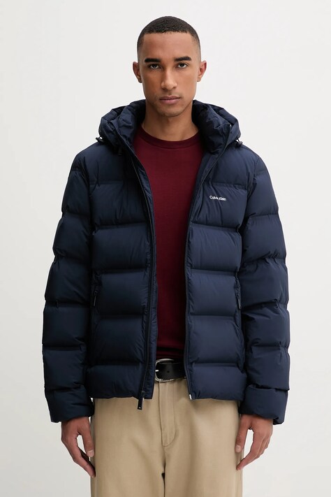 Pernata jakna Calvin Klein boja: tamno plava, za zimu, LV04LD517G