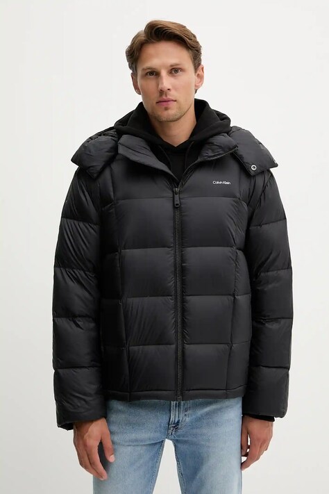 Пуховая куртка Calvin Klein цвет чёрный зимняя LV04RD508G
