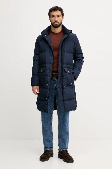 Pepe Jeans kurtka puchowa kolor granatowy zimowa PM4027168