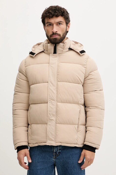 Pepe Jeans kurtka kolor beżowy zimowa PM4027179