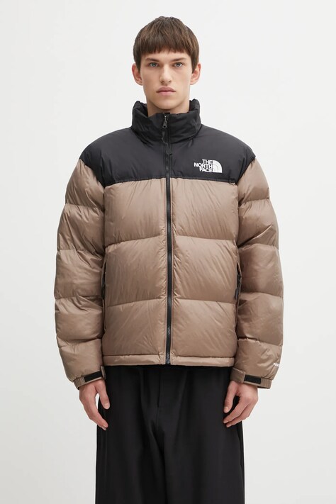 Μπουφάν με επένδυση από πούπουλα The North Face 1996 Retro Nuptse χρώμα: καφέ, NF0A3C8DDHL1
