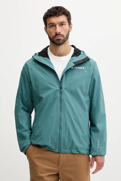 adidas TERREX geacă de ploaie Multi 2L Rain Jacket culoarea verde, JL9774