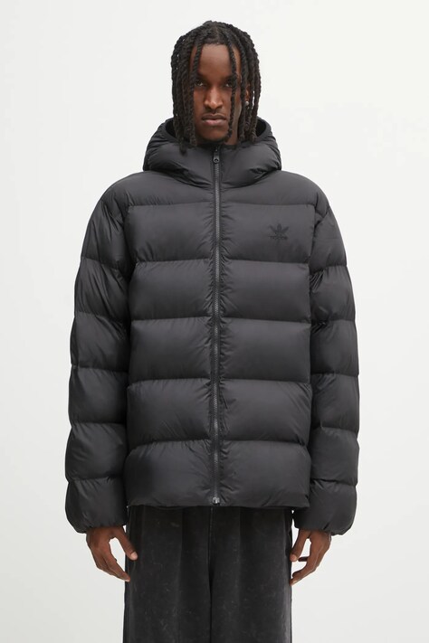 Jakna adidas Originals Commercial Puff boja: crna, za zimu, JX4123