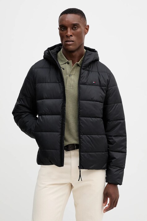 Μπουφάν Tommy Hilfiger χρώμα: μαύρο, MW0MW41983