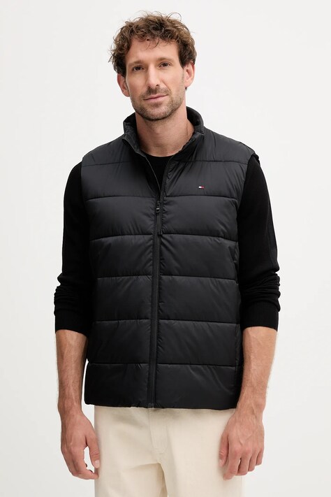 Tommy Hilfiger bezrękawnik kolor czarny przejściowy MW0MW41981