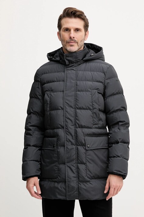 Bunda Geox LEITAN šedá barva, zimní, M5628B T3266