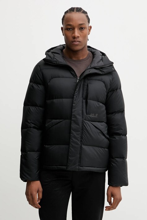 Jack Wolfskin kurtka puchowa ICY HILL kolor czarny zimowa A65291