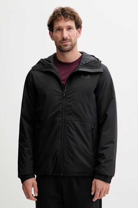 Μπουφάν Jack Wolfskin PAMIR χρώμα: μαύρο, A65048