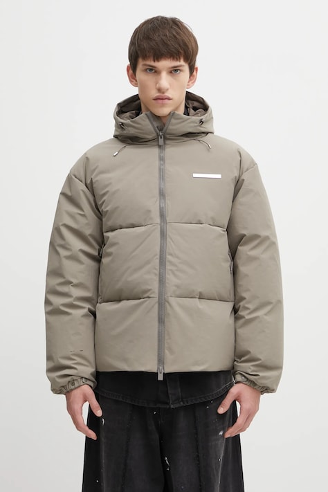 Heliot Emil geacă de puf culoarea bej, de iarnă, AW25_M_02_093_DST19_CO