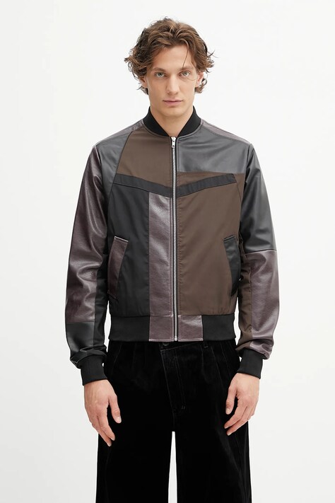 MM6 Maison Margiela kurtka bomber kolor brązowy przejściowa SH2AM0042.M35609.961